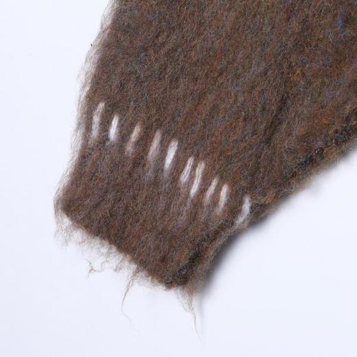 46765SDSA男士秋冬新款痞帅男装慵懒风补丁设计感小众开衫毛衣百搭宽松 商品图4