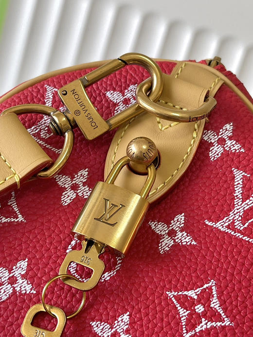 秋冬特惠💰1100 原单LV M24425红 尺寸：25×15×15cm SPEEDY P9 全皮枕头包 变码芯片 商品图4