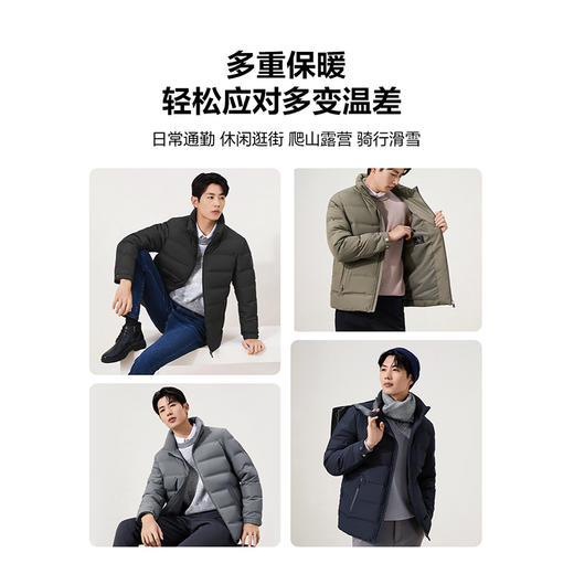 【黄金鲜羽绒】柒牌三防拒水排骨羽绒服立领秋冬季防风保暖外套129E71170 商品图4