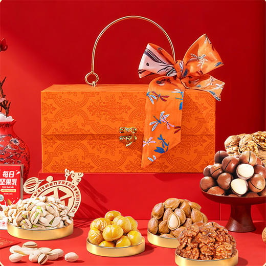 【新年！轻奢甄选豪礼】坚果大礼包 礼盒装年货 食品炒货坚果干果零食礼品 新年送礼走亲戚佳品 商品图2
