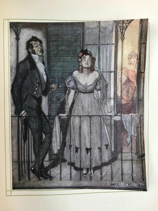 约20世纪早期 萨克雷《名利场》 刘易斯·鲍默20幅彩色手工贴图 漆布精装16开 商品图8