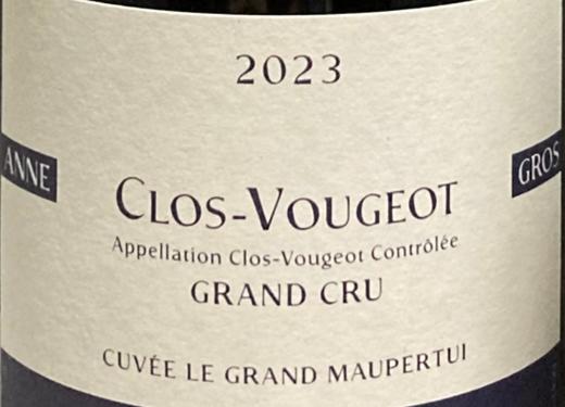 Domaine Anne Gros Clos de Vougeot Grand Cru Le Grand Maupertui Rouge安娜格罗酒庄伏旧莫佩尔蒂特级园干红葡萄酒2023 商品图0
