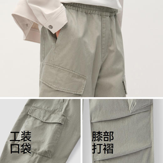 商场同款|森马休闲裤男春复古时尚长裤2026新款大口袋宽松直筒裤 商品图3