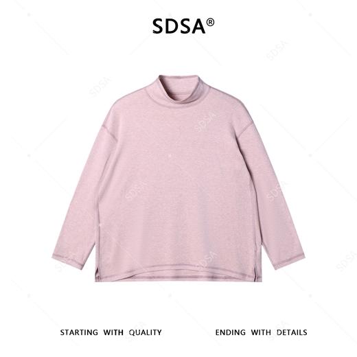 26T05SDSA男士秋冬新款痞帅男装韩版简约纯色缝线立领长袖T恤宽松百搭 商品图1