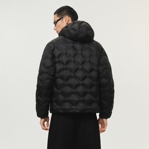 NPC潮牌无缝压胶菱形格90%鹅绒羽绒服15D连帽保暖秋冬NP5ADJ17 商品图3