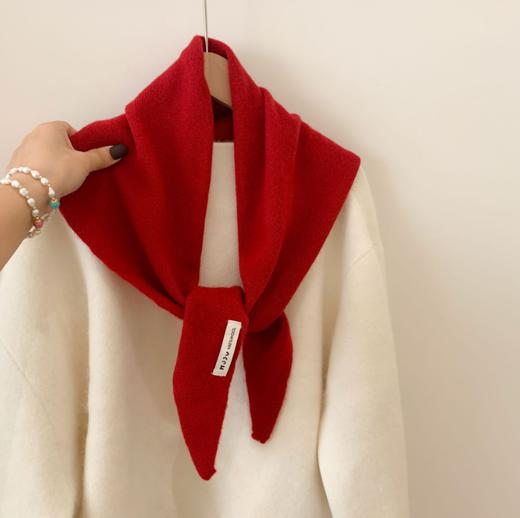 老米优品🎈秋冬韩系氛围感！ 《100%澳洲羊毛三角巾》慵懒感十足简约针织围脖，质感软糯舒适围巾，暖和护脖围巾日韩甜美百搭毛线围脖L 商品图9