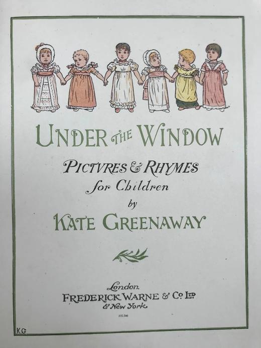 约20世纪早期 凯特·格林纳威《窗下：童画与童谣集》 数十幅精美彩色插图 精装16开 商品图2