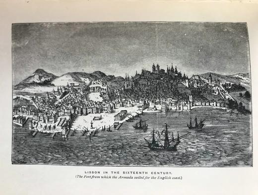 1900年 西班牙无敌舰队的故事 17幅插图 全真皮精装64开 商品图9