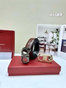 春季新款菲拉格慕双扣双面男士腰带礼盒装