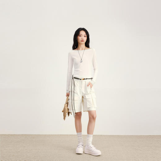 lost in echo2026春夏新款时尚简约双条带魔术贴厚底休闲鞋小白鞋 商品图4