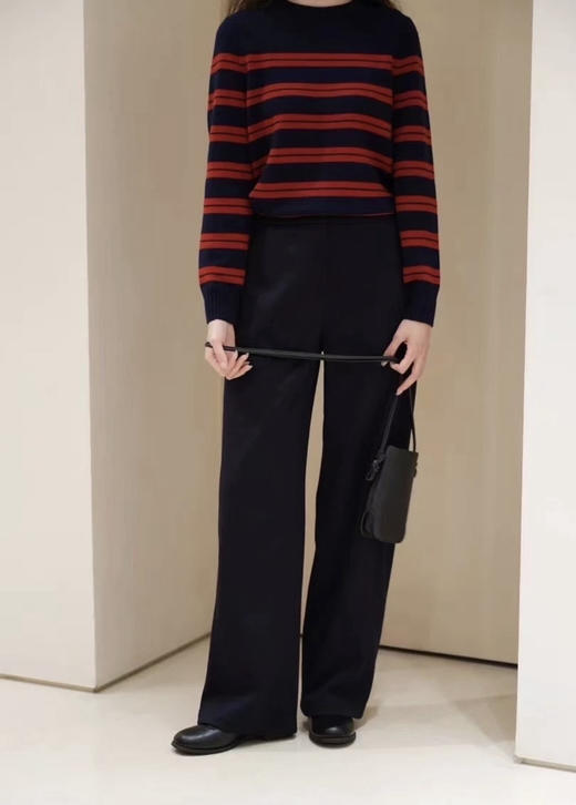 1229-2 渠道货 小禾女士复合羊毛针织 加绒裤 阔腿直筒裤 自留 商品图3