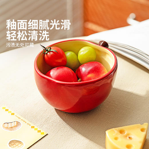 摩登主妇陶瓷苹果米饭碗家用2025新款高颜值餐具酸奶水果碗儿童碗 商品图2