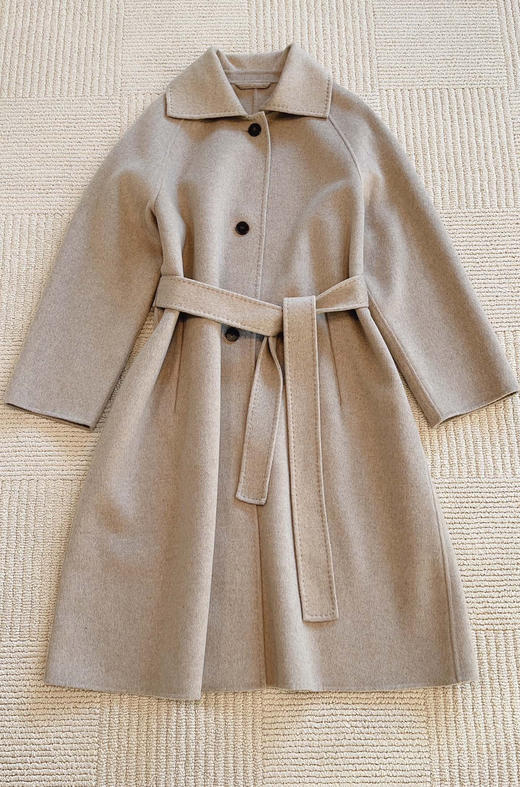 1229-4  小禾女士紫绒双面呢大衣  有码换码不退货 商品图8