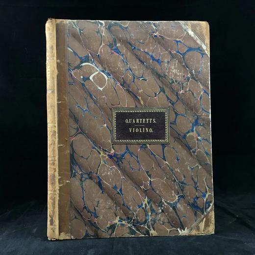 35.5*26.5cm！约19世纪中后期 小提琴四重奏乐谱集 真皮精装 商品图0