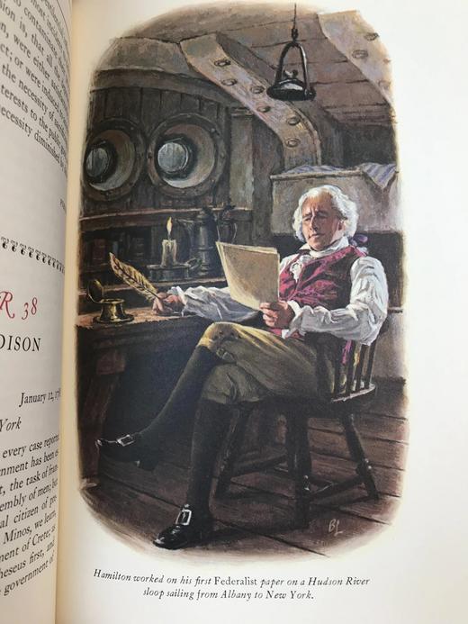 限量版！亚历山大・汉密尔顿《联邦党人文集》配插图 富兰克林图书馆豪华皮装本 商品图12
