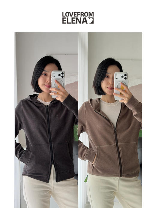 「工厂团购」德绒 舒适感 拉链连帽卫衣 商品图0