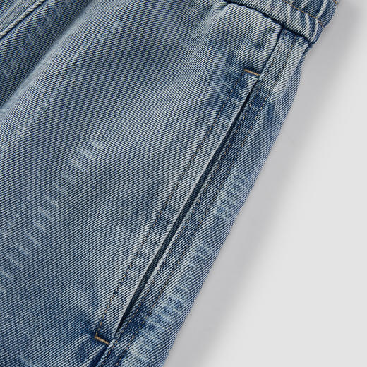 商场同款|森马牛仔裤男春季工装束腰机能长裤2026新款宽松弧形裤 商品图3