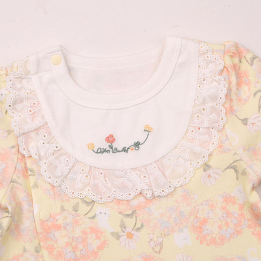 棉果果春季新品女童氨棉汗布纯棉爬衣偏襟连体衣M122720226101 商品图3