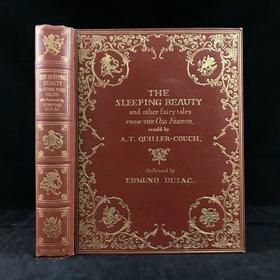 约20世纪早期 睡美人与其他童话故事 杜拉克30幅彩色手工贴图 漆布精装16开