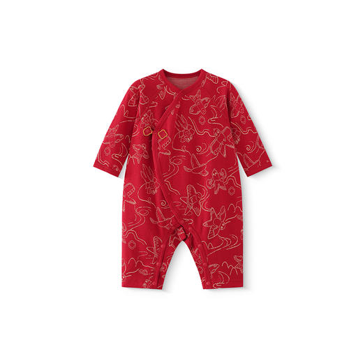 【商场同款】英氏婴儿衣服四季款新生儿宝宝长袖连体衣新年拜年服 商品图5