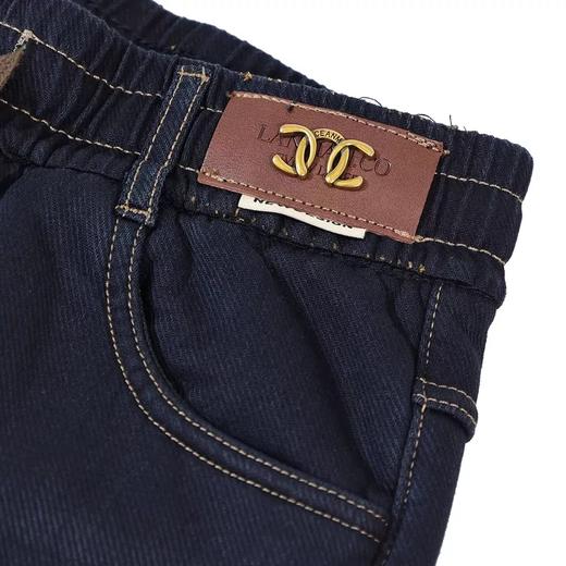 半身缘女裤 冬季加绒加厚修身妈妈裤喇叭牛仔裤254202M10120134 商品图3