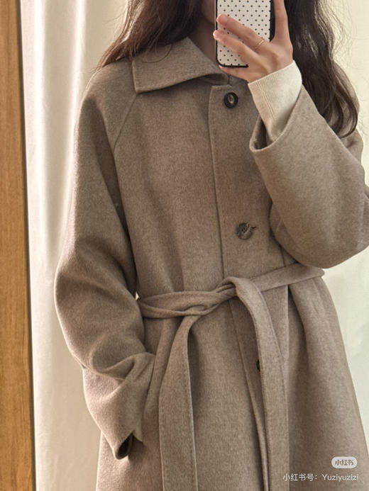 1229-4  小禾女士紫绒双面呢大衣  有码换码不退货 商品图5