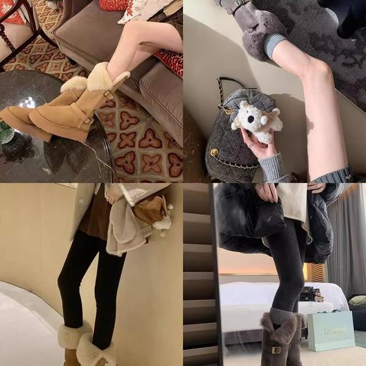 雀说 防水防滑雪地靴女6cm厚底时尚加绒保暖棉鞋ALZ-355 商品图3