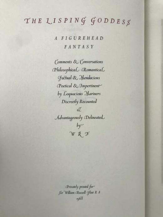 限量版弗林特签名本！1968年 咬舌女神：船首像幻梦 配插图 精装8开带书匣 商品图4