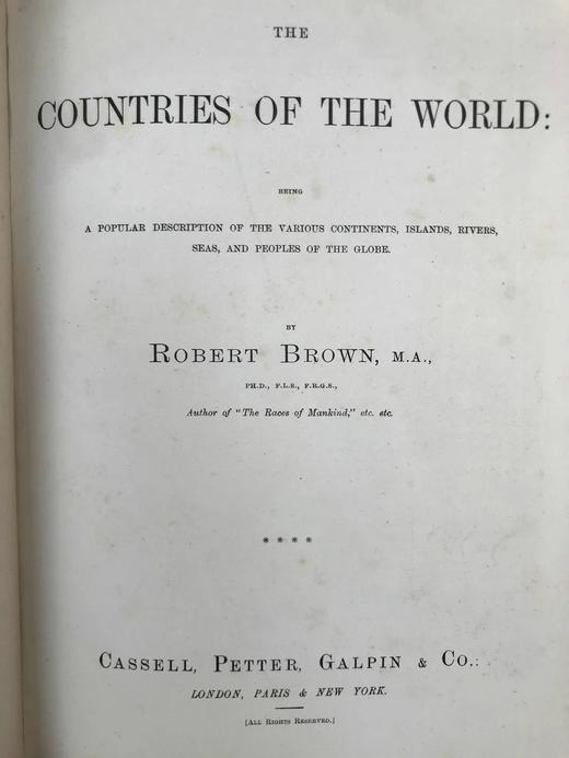 约19世纪后期 罗伯特·布朗宁《世界各国》（卷4） 约百幅版画插图 漆布精装16开 商品图2