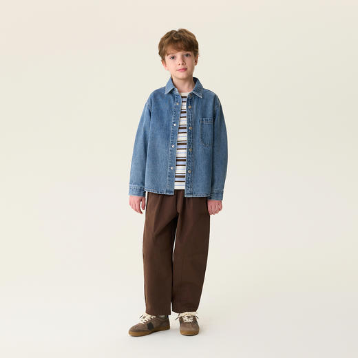 马克珍妮休闲时尚男童纯棉百搭萝卜裤2026年春装新款560030 商品图3