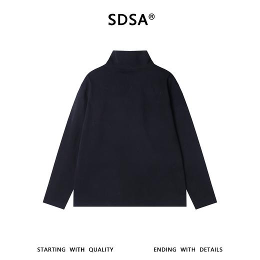 T5101SDSA男士秋冬新款痞帅男装简约纯色按扣立领长袖T恤百搭简约舒适 商品图5