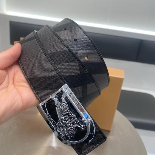 芭宝莉经典情侣款黑色格纹腰带 商品图5