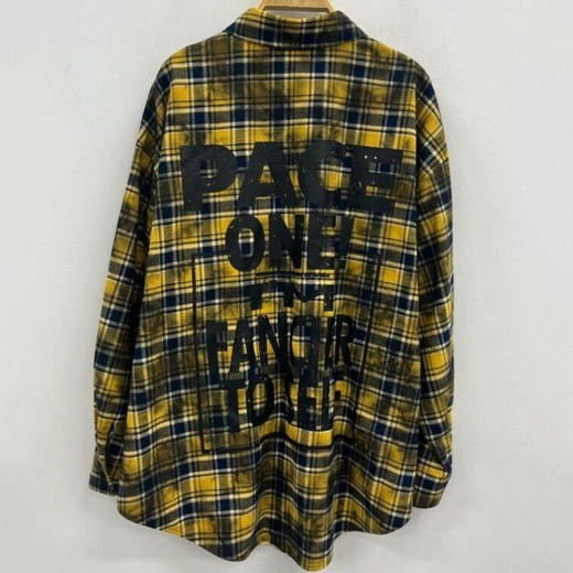 NC格子印字母长袖衬衫50902（黄）秋季 153210020321 商品图2