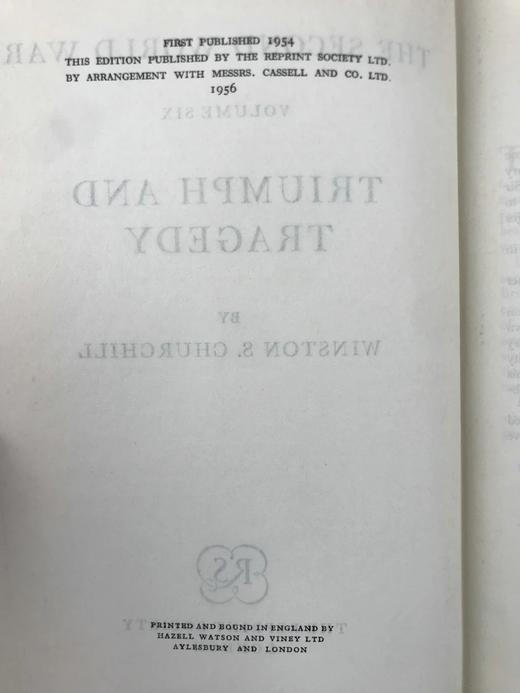 1954-1956年 丘吉尔历史巨著《二战回忆录》（全6卷） 精装32开 商品图7