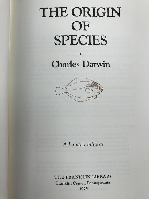 限量版！含藏书票 查尔斯・达尔文《物种起源》 配插图 富兰克林图书馆豪华皮装本 商品图3