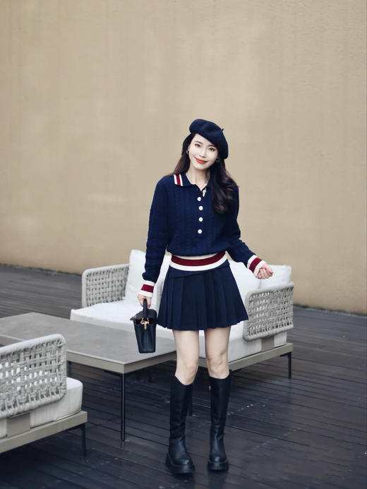 香奈儿 早春新款学院风针织衫(TM) 商品图0