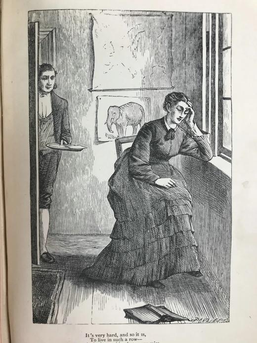 约1880年代 托马斯·胡德诗集 配多幅插图 全真皮精装36开 商品图11