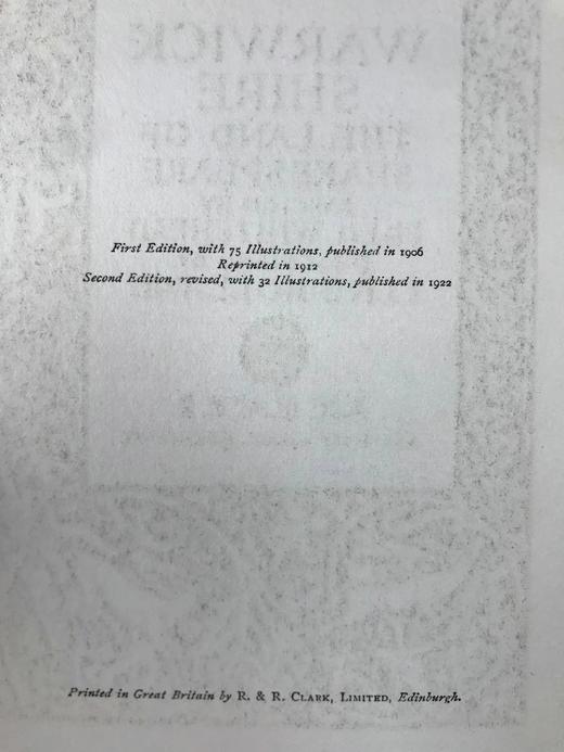 1922年 沃里克郡：莎士比亚的故土 32幅水彩画插图 漆布精装32开 商品图4