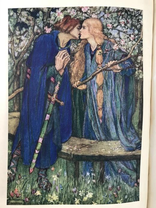 1914年 威廉·莫里斯早期诗集 弗洛伦斯·哈里森16幅彩色手工贴图 漆布精装16开 商品图2