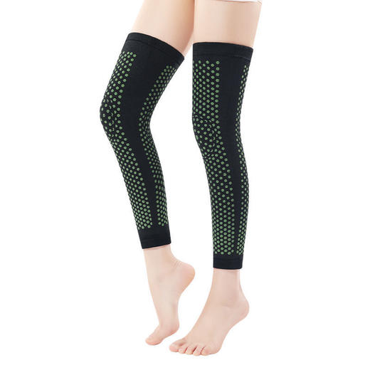 新款加长艾草护膝防护膝关节防寒保暖加厚护膝男女针织运动竹炭保暖 商品图4