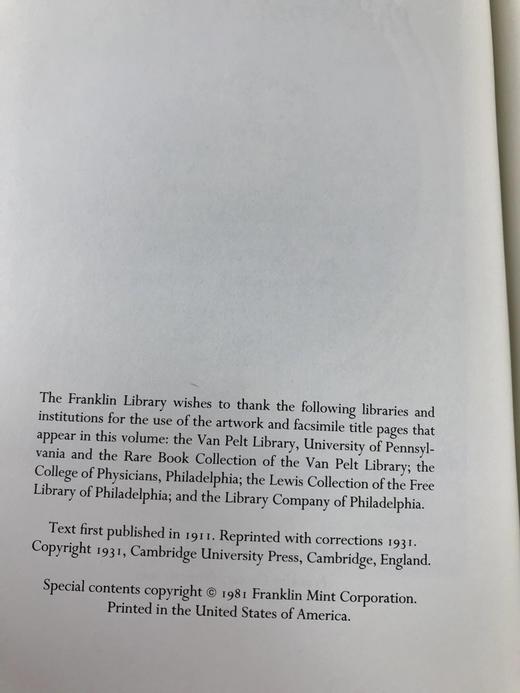 限量版！含藏书票  笛卡尔《笛卡尔哲学著作集》 配插图 富兰克林图书馆豪华皮装本 商品图3