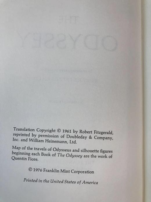限量版！含藏书票 荷马《奥德赛》 配插图 富兰克林图书馆豪华皮装本 商品图4