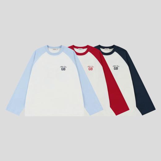 GOODBAI新款星星印花撞色圆领休闲长袖T恤男女同款 商品图1