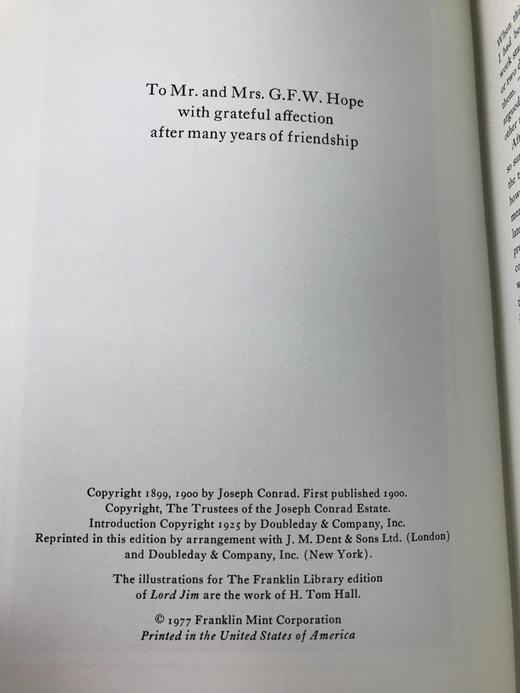 限量版！含藏书票 约瑟夫・康拉德《吉姆老爷》 配插图 富兰克林图书馆豪华皮装本 商品图4