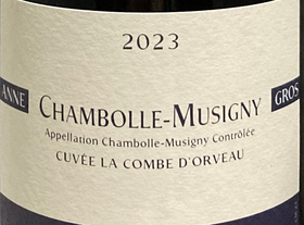 Domaine Anne Gros Chambolle-Musigny La Combe d'Orveau Rouge安娜格罗酒庄香波慕西尼犄角园干红葡萄酒2023