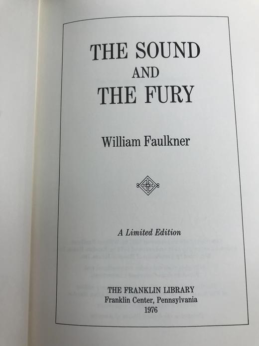 限量版！含藏书票 威廉・福克纳《喧哗与骚动》 配插图 富兰克林图书馆豪华皮装本 商品图3