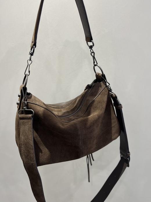 巴黎世家  新款限定色 麂皮深咖色 饭盒包（LZ） 商品图5