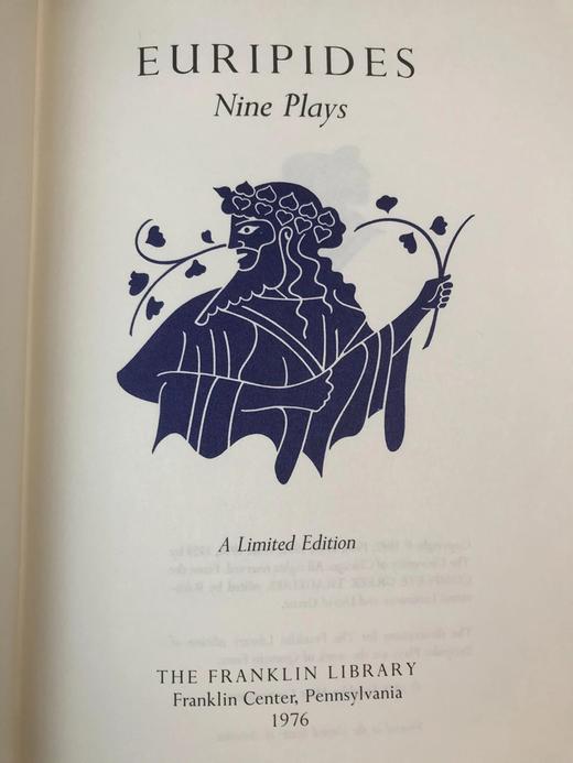限量版！欧里庇得斯《欧里庇得斯：九部剧作》 配插图 富兰克林图书馆豪华皮装本 商品图2