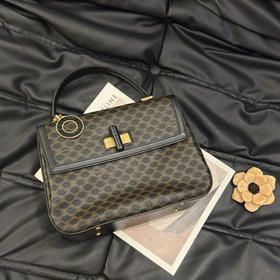 Ceilne 黑花 圆环 Kelly 手提包