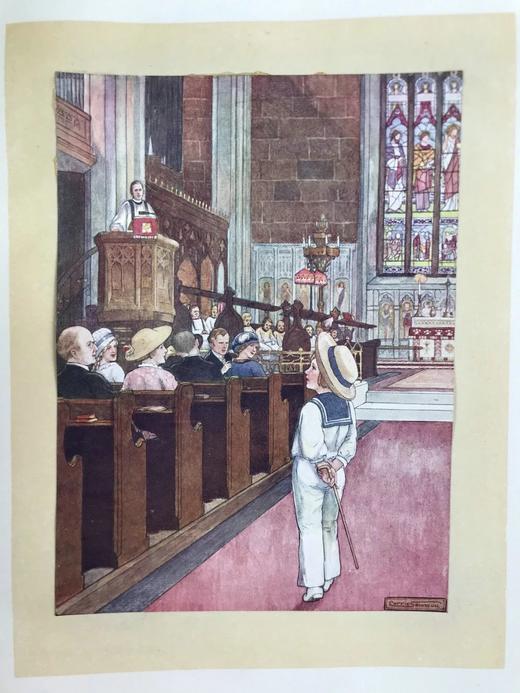 约20世纪早期 约翰·哈伯顿《海伦的孩子们》 16幅彩色手工贴图40幅黑白插图 漆布精装18开 商品图13